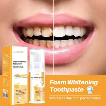50 ml Sadni Okus Zob Čiščenje Penjenje zobno pasto za Beljenje Mousse Madeže Odstranitev Zob Booster Za Ženske, Moške U3I4
