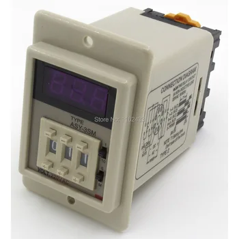 ASY-3SM bela AC 220V časovni rele z vtičnico ASY serije 220VAC časovnik z bazo