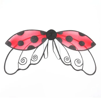 D7WF Srčkan Ladybug Krila Pravljice za Otroke Dekleta Fazi-uspešnost Halloween Kostum