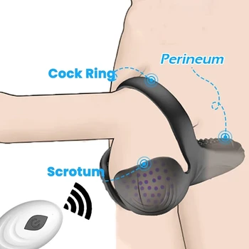 Daljinsko Vibrator Petelin Penis Prstan Spolnih Igrač za Moške Nekaj Zamude Izliv Čistost Moda Moda Moški Massager z vibriranjem Gej