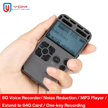 Digitalni Diktafon 1536 Kbps Glas Aktivira Dictaphone Podpira TF Kartice En gumb Snemanje za Zmanjšanje Hrupa, Avdio Snemalnik V35