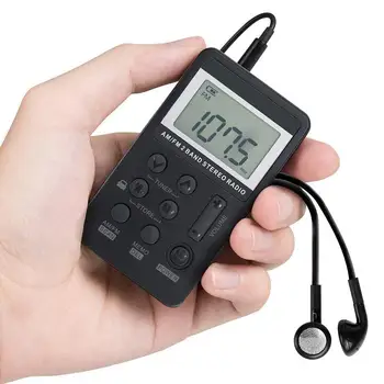 HRD-103 Radio, ki Jih Upravlja USB Kabel za Polnjenje Odličen Sprejem Žep Radio Za Starejše Tek, Hoja Domov