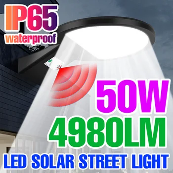 IP65 Vodotesen LED na Prostem Sončne Luči Ulici, Zaznavanje Gibanja Dekoracija Za Teraso In Vrt Pozornosti Solar Powered Luč