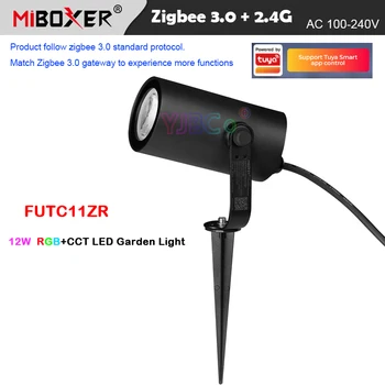 Miboxer Zigbee 3.0 2.4 G Daljinski 12W RGBCCT LED Vrtne Luči Vodotesen IP66 DMX512 Prostem Travnik Lučka FUTC11ZR AC110V 220V