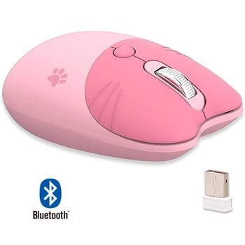 Mofii Bluetooth, Wireless Mouse Računalniška Miška Luštna Mačka 2.4 G Brezžični Miši Ergonomska Gaming Miška Združljiv z Ipad /Prenosnik