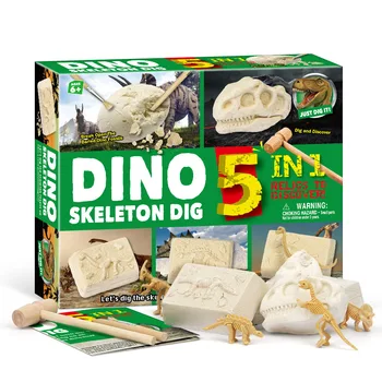 Nova Arheološka Izkopavanja Igrača za Otroke 5pcs Simulacije Okostje Dinozavra Jurskih Fosilnih Dinozaver DIY Zbiranja Igrač