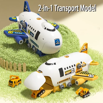 Novo Demontaža in Montaža Igrača Zrakoplova Pritisnite Izmet Skladbo Ujemanje Zlato Avto Cesti Znak Vijak Boy Toy Model
