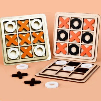 Otroci Montessori Lesene Igrače Mini Šah Igrati Igre Interakcije Puzzle Usposabljanje Možganov Zgodnjega Učenja Izobraževalne Igrače za Otroke