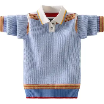 Otrok river pleteni pulover, jeseni in pozimi topel pulover, barva pulover