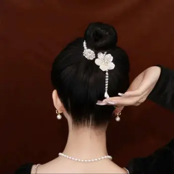 Pearl Tassel Pokrivala Ribji Rep Pribor Za Lase Camellia Preslice Sponke Ženske Lase Posnetek Korejskem Slogu Ostra