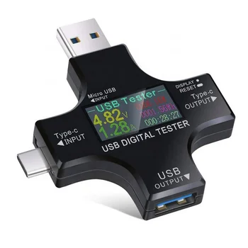 Profesionalni Digitalni LCD Zaslon Multimeter 2 V 1 Tip C PD USB Power Trenutno Napetost Merilnika Tester