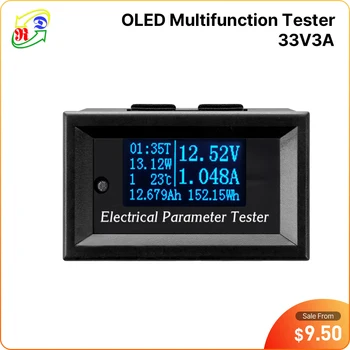 RD 7in1 OLED Večfunkcijsko Tester merilnik Napetosti sedanji Čas, temperaturo, zmogljivosti, merilnik električne voltmeter Ampermeter