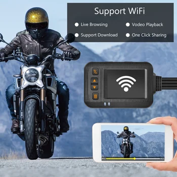 SE20 Motocikel Diktafon Dvojno Objektiv Fotoaparata Vožnje Video Kamere, DVR Snemanje Zanke