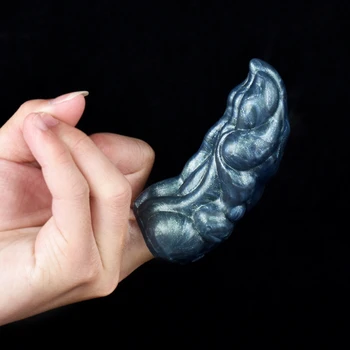 Silikonski Prst Rokav Stimulacijo Ščegetavčka Sex Igrača za Odrasle z Edinstveno Pes Nevihte Design Stimulacijo Ženski Klitoris