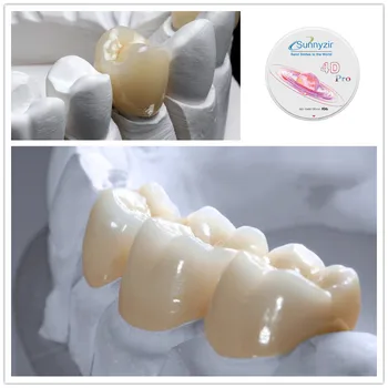Sunnyzir 4D Pro Večplastne Cirkonij Blok 43% 57% 8 plasti Žogo Obleke za Porcelana Ceremic Proteza Zob Materiala v Denta Lab