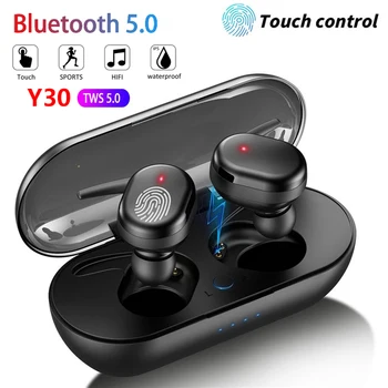 Y30 TWS Bluetooth čepkov Slušalke Brezžične slušalke Touch Kontrole Šport Čepkov Mikrofon Glasbo, Slušalke PK Y50 i7 F1 A6 E6