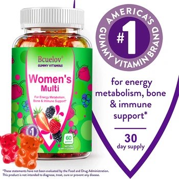 Ženske Multivitamin GummiesContains Vitamini A, C, D, E, B-6 & B-12 za Povečanje Imunosti,Energetsko Presnovo, Kosti & Imunski Podporo