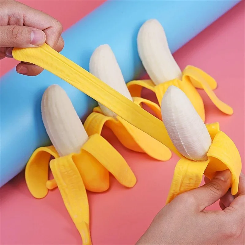 Banana Stisnite Igrača Peeling Banana Simulirani Hrane Banana Tlaka Igrača Antistress Igrača Anti Stres Pops Fidget Igrača Smešno Darilo - 4