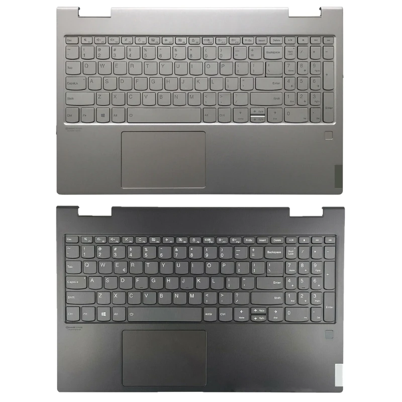 HXBE Zamenjava za lenovo Yoga C740-15IML Laptop Zgornji podpori za dlani Touchpad Osvetljene Tipkovnice Skupščine 5CB0U43851 - 0