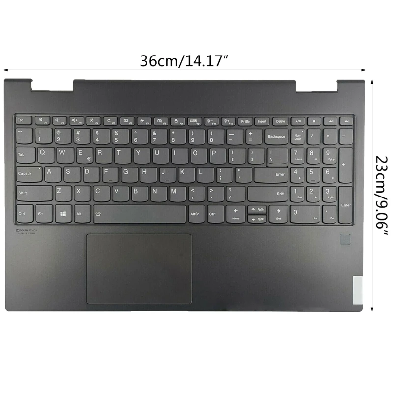HXBE Zamenjava za lenovo Yoga C740-15IML Laptop Zgornji podpori za dlani Touchpad Osvetljene Tipkovnice Skupščine 5CB0U43851 - 5