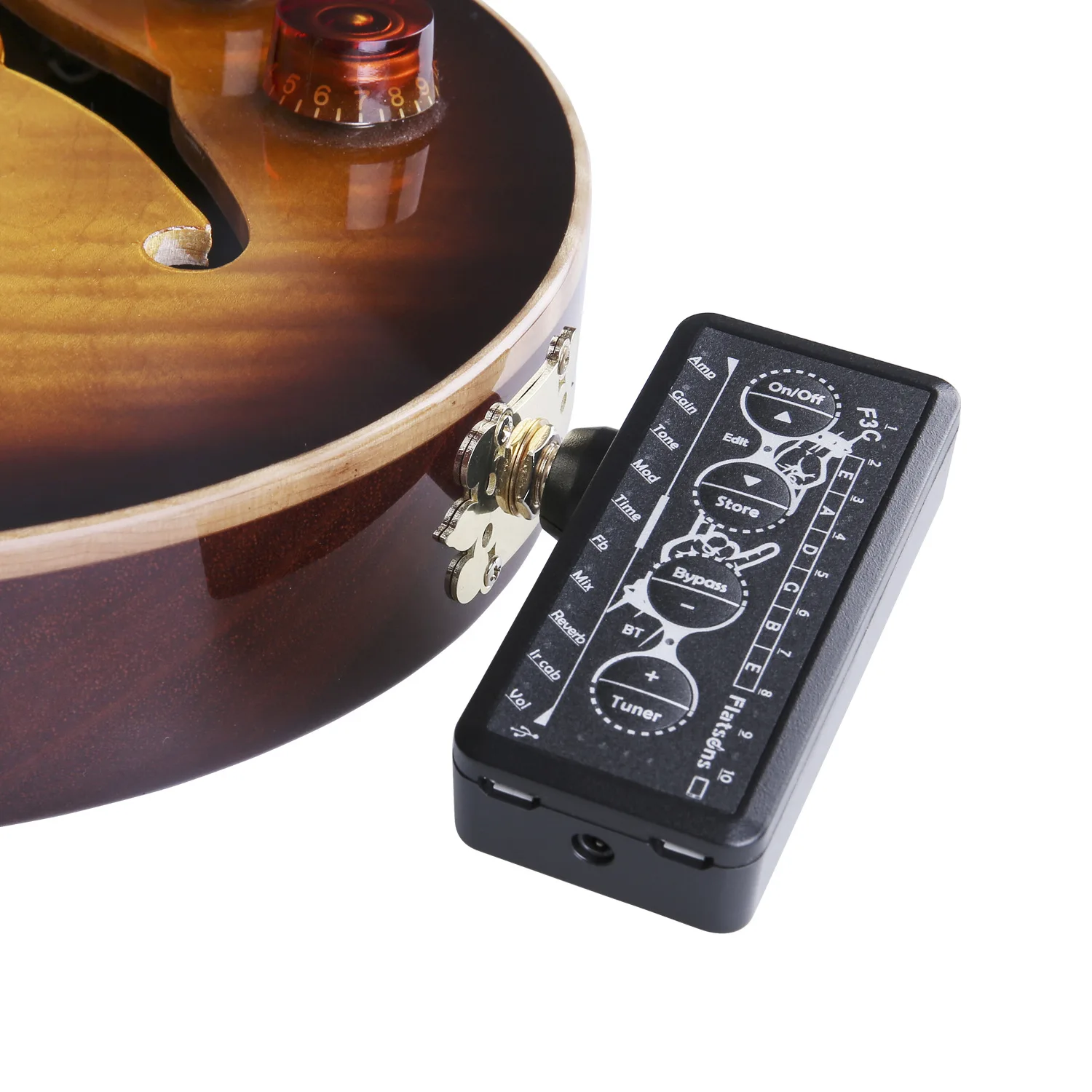 Mini Ojačevalec Zvočniki F3C kitara plug amp Električna Kitara Efekt Pedal za Slušalke Fazi Avdio Sprejemnik Zvočniki Combo Plug Amp - 0