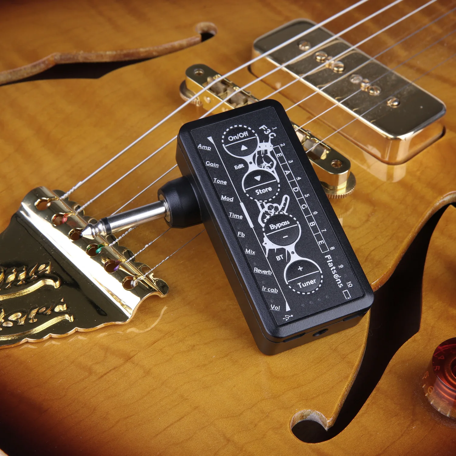Mini Ojačevalec Zvočniki F3C kitara plug amp Električna Kitara Efekt Pedal za Slušalke Fazi Avdio Sprejemnik Zvočniki Combo Plug Amp - 5