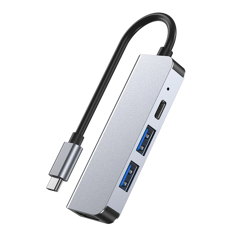 Multi-funkcijski 4 V 1 USB C Razširitvene Postaje Tip C Do 60 W PD 4K HDMI-USB 3.0 2.0 Adapter Središče Za MacBook Air Prenosnik - 3