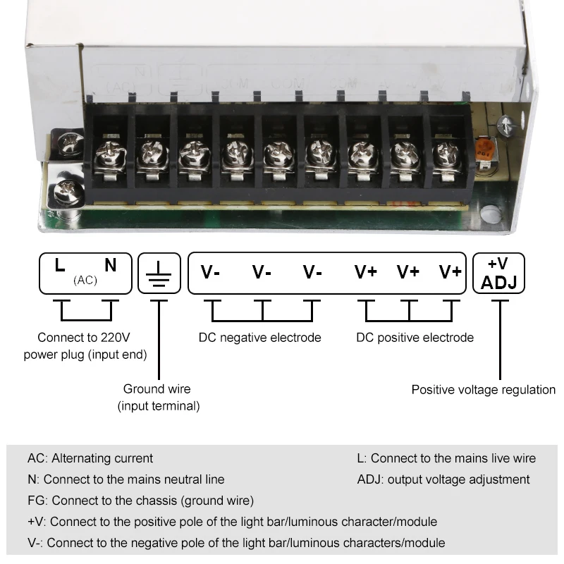 Preklapljanje Vklop Razsvetljave Transformator AC160V 260V, Da DC24V 10A LED Pogon Električni Tok, nastavek Za CNC Usmerjevalnik Gravirni Stroji - 5