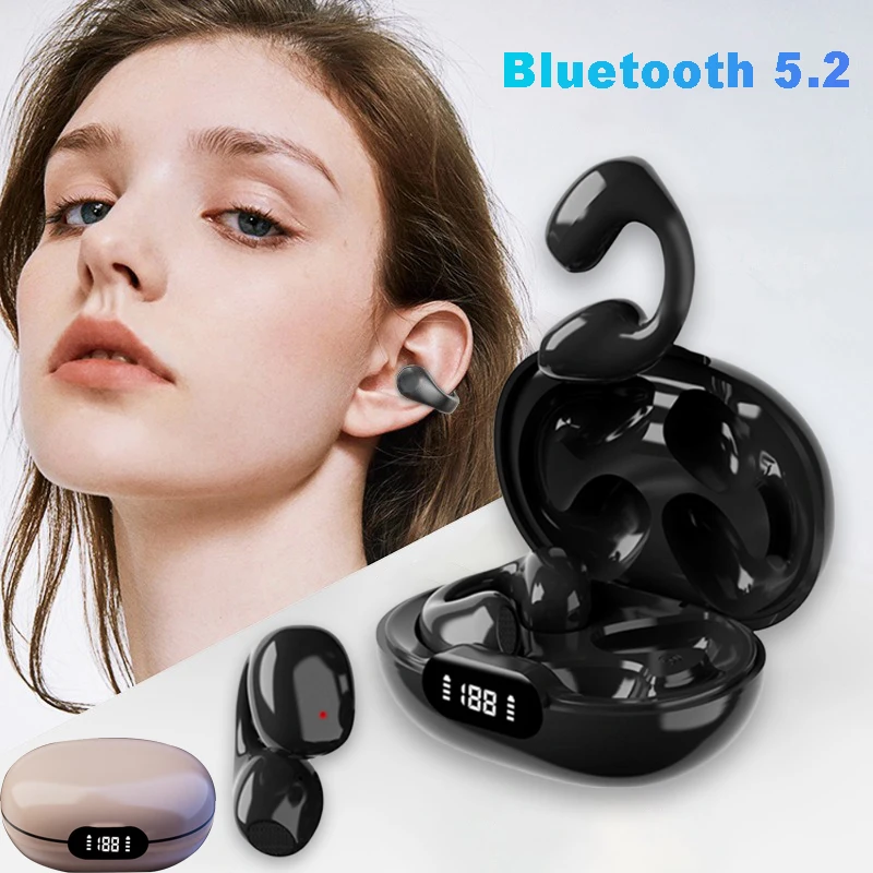TWS Brezžične Bluetooth Slušalke Earclip Slušalke HiFi Glasbeni Slušalke Z Mikrofonom HD Klic Šport Nepremočljiva Čepkov za Xiaomi - 0