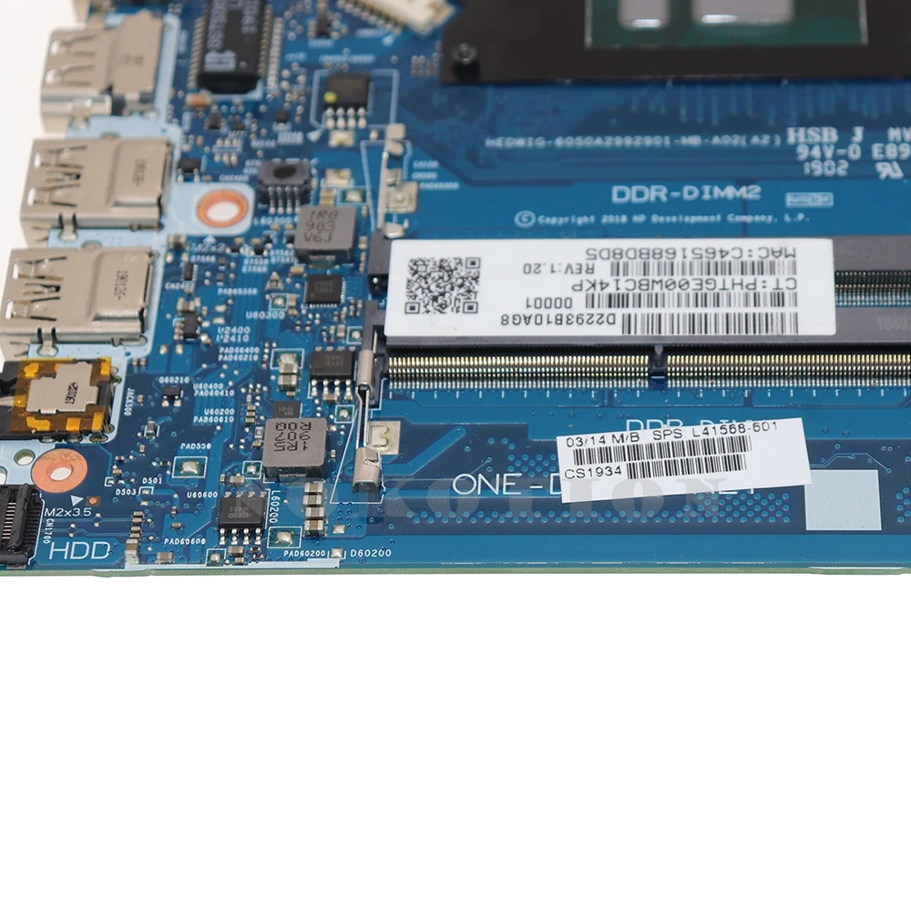 Za HP 14S-PRIM 14-CK 14-PRIM 240 G7 Prenosni računalnik z Matično ploščo S I3-7100U CPU DDR4 6050A2992901-MB-A02 L41568-601 L41568-001 - 3